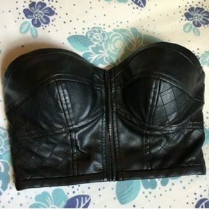 Guess Leather crop top